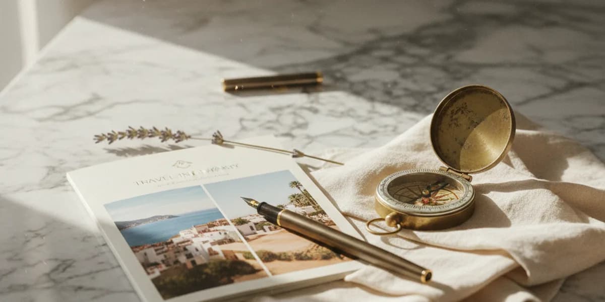 Agent de voyages utilisant une tablette pour gérer des contrats numériques avec un client dans un bureau moderne.