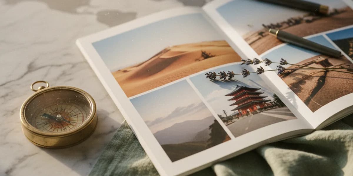 Travel agent delivering a personalized and professional digital guide to a client using a specialized CRM.
